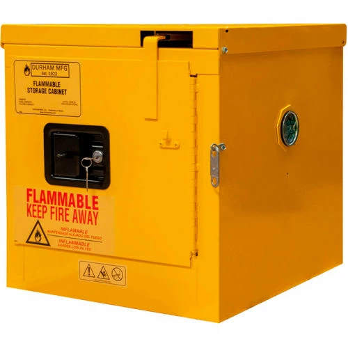 Best Pirce โจ Durham Mfg. Durham Flammable Cabinet 2 Gallon Self Close Door - 17-3/8"W x 18-1/8"D x 18-3/8"H ๐งจ - Image 3