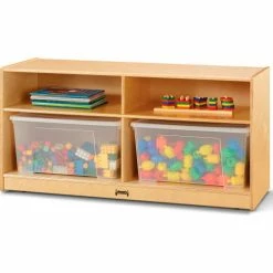 Hot Sale ✨ Jonti-Craft® Toddler Jumbo Storage Unit with Clear Totes and Lids - 48"W x 18"D x 24.5"H ✔️