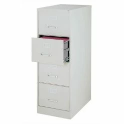 Brand new ๐ฅ Hirsh Industries® 26-1/2" Deep Vertical File Cabinet 4-Drawer Legal Size - Light Gray โ