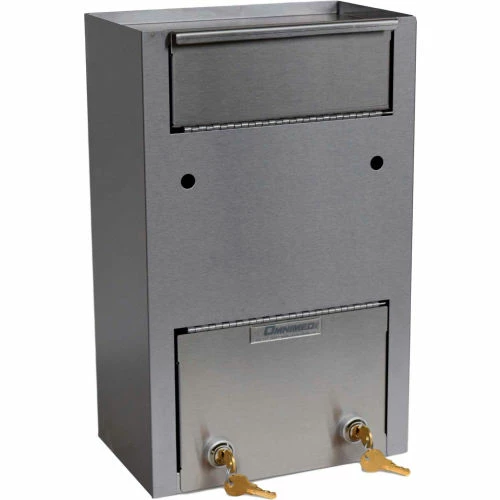 Outlet 🎉 Omnimed® 181750 Stainless Steel Medication Dropbox Cabinet, 10"W x 6"D x 16"H 🔔