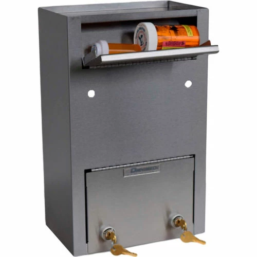 Outlet 🎉 Omnimed® 181750 Stainless Steel Medication Dropbox Cabinet, 10"W x 6"D x 16"H 🔔 - Image 3