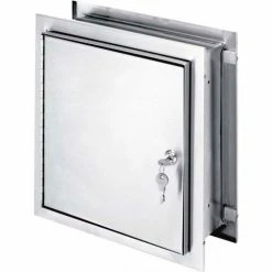 New ❤️ Omnimed® Stainless Steel Pass-Thru Cabinet with Key Lock, 12"H x 11-1/2"W x 6"D ⌛