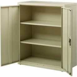 Hot Sale ๐ Hirsh Industries Hirsh 3 Shelf Desk Height Cabinets 36"W x 18"D x 42"H, Putty ๐ฅ