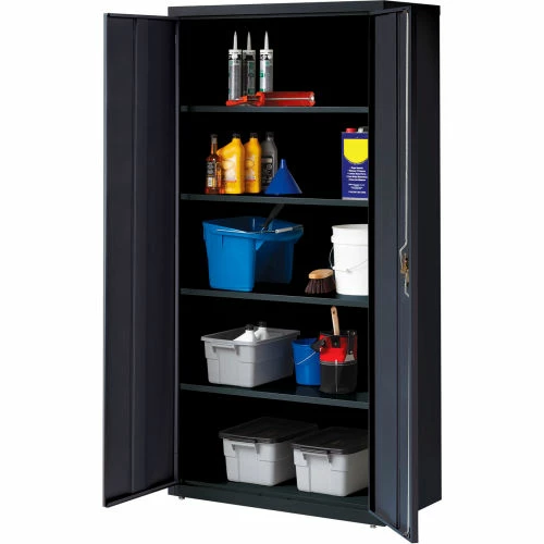 Promo โญ Hirsh Industries® Deluxe All-Welded Storage Cabinet With 5 Shelves, 36"Wx18"Dx72"H, Black โญ - Image 2