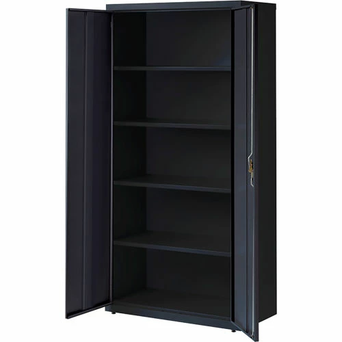 Promo โญ Hirsh Industries® Deluxe All-Welded Storage Cabinet With 5 Shelves, 36"Wx18"Dx72"H, Black โญ - Image 3
