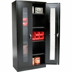 Flash Sale ๐ Global Industrial™ Clear View Storage Cabinet Assembled 36x18x78 - Black โญ