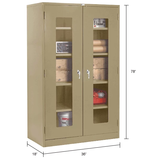 Cheap ๐ Global Industrial™ Clear View Storage Cabinet Assembled 36x18x78 - Tan ๐ - Image 22