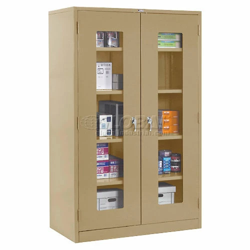 Cheap ๐ Global Industrial™ Clear View Storage Cabinet Assembled 36x18x78 - Tan ๐