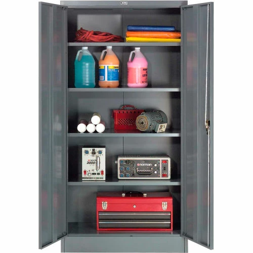 Wholesale ๐ Global Industrial Steel Storage Cabinet, Recessed Handle, 36"Wx18"Dx72"H, Gray, Unassembled ๐ - Image 2