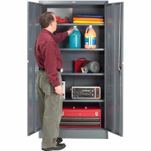 Wholesale ๐ Global Industrial Steel Storage Cabinet, Recessed Handle, 36"Wx18"Dx72"H, Gray, Unassembled ๐ - Image 6