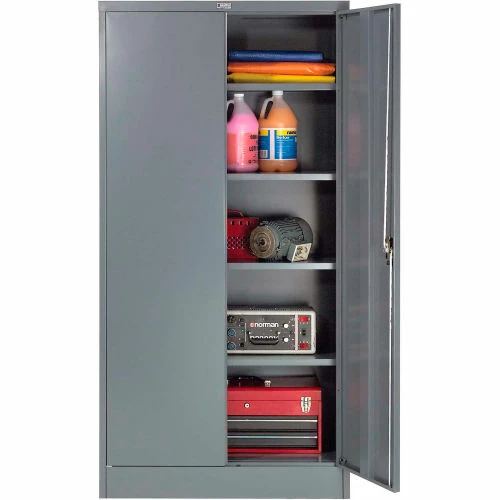 Wholesale ๐ Global Industrial Steel Storage Cabinet, Recessed Handle, 36"Wx18"Dx72"H, Gray, Unassembled ๐ - Image 4
