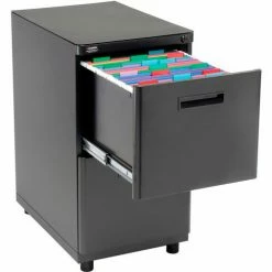 Coupon 🔥 Interion By Global Industrial Interion® 2 Drawer Pedestal File/File - Black ⭐
