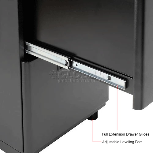 Coupon ๐ฅ Interion By Global Industrial Interion® 2 Drawer Pedestal File/File - Black โญ - Image 15