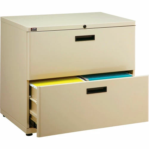 New ✨ Interion By Global Industrial Interion® 30" Lateral File Cabinet 2 Drawer Putty 🛒