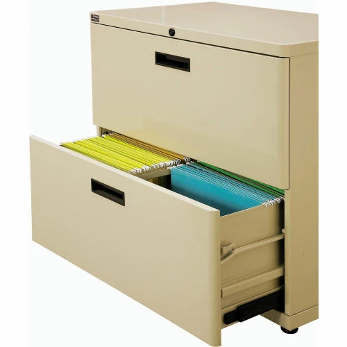 New ✨ Interion By Global Industrial Interion® 30" Lateral File Cabinet 2 Drawer Putty 🛒 - Image 3