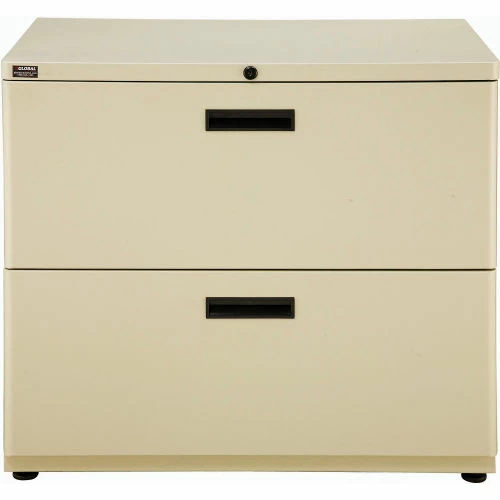 New ✨ Interion By Global Industrial Interion® 30" Lateral File Cabinet 2 Drawer Putty 🛒 - Image 4