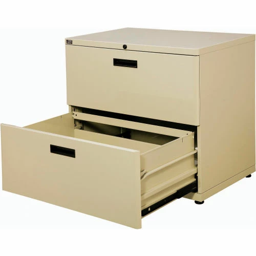 New ✨ Interion By Global Industrial Interion® 30" Lateral File Cabinet 2 Drawer Putty 🛒 - Image 13
