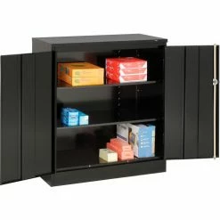 Outlet โ๏ธ Tennsco Counter High Metal Storage Cabinet 1442-BLK - 36x18x42 Black ๐คฉ