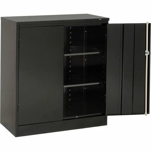 Outlet โ๏ธ Tennsco Counter High Metal Storage Cabinet 1442-BLK - 36x18x42 Black ๐คฉ - Image 2