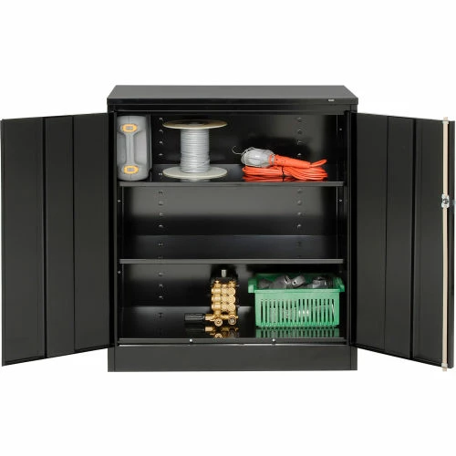 Outlet โ๏ธ Tennsco Counter High Metal Storage Cabinet 1442-BLK - 36x18x42 Black ๐คฉ - Image 4