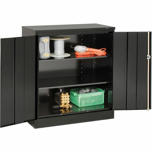 Outlet โ๏ธ Tennsco Counter High Metal Storage Cabinet 1442-BLK - 36x18x42 Black ๐คฉ - Image 9