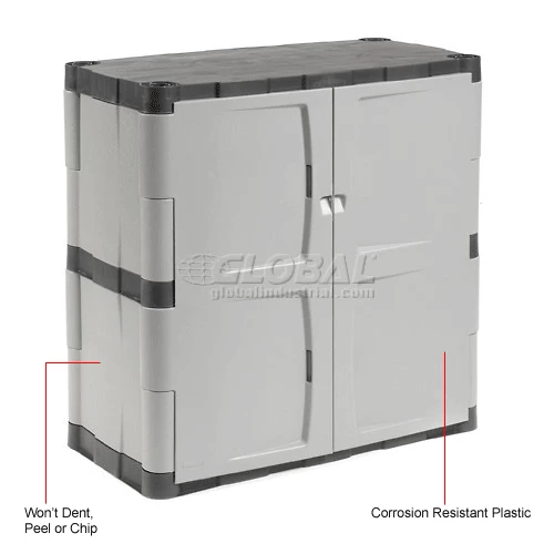 Promo ๐ Rubbermaid 7085 Plastic Storage Cabinet Base Double Door 36"W x 18"D x 37"H ๐คฉ - Image 18