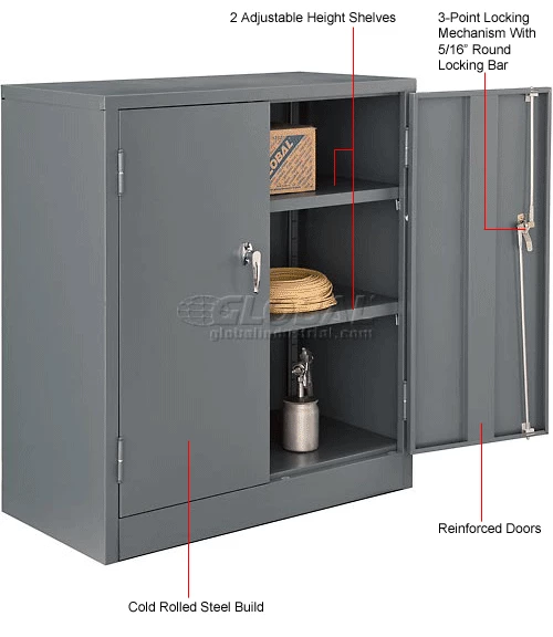 Coupon ๐ฅฐ Global Industrial™ Counter Height Cabinet Assembled 36x18x42 Gray ๐ - Image 15