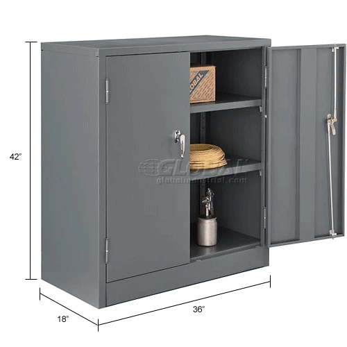 Coupon ๐ฅฐ Global Industrial™ Counter Height Cabinet Assembled 36x18x42 Gray ๐ - Image 19