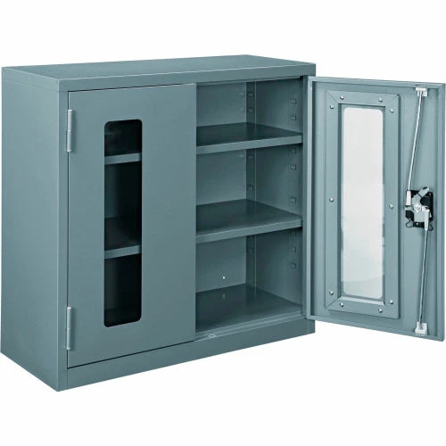 Brand new ๐ Global Industrial™ Clear View Wall Storage Cabinet Assembled 30"W x 12"D x 30"H Gray ๐ฏ