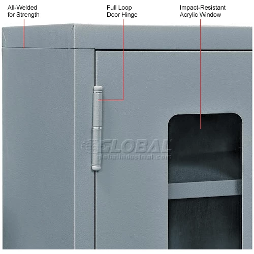 Brand new ๐ Global Industrial™ Clear View Wall Storage Cabinet Assembled 30"W x 12"D x 30"H Gray ๐ฏ - Image 20