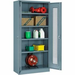 Brand new ⌛ Global Industrial™ Storage Cabinet With Expanded Metal Door Assembled 36x18x78 Gray 🥰