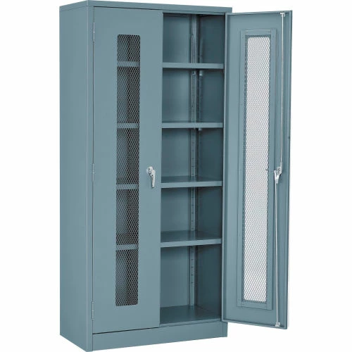 Brand new โ Global Industrial™ Storage Cabinet With Expanded Metal Door Assembled 36x18x78 Gray ๐ฅฐ - Image 3