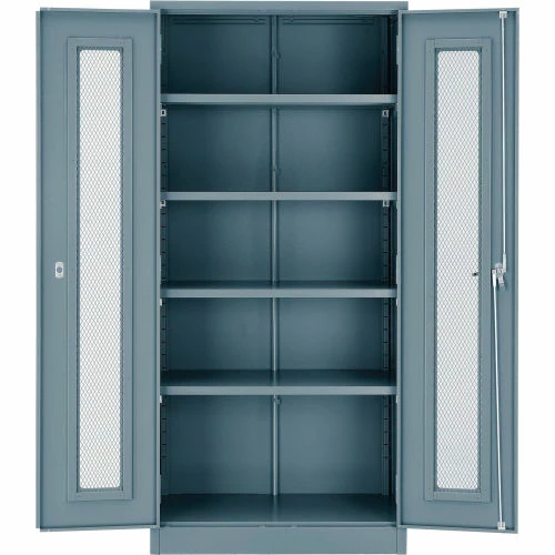 Brand new โ Global Industrial™ Storage Cabinet With Expanded Metal Door Assembled 36x18x78 Gray ๐ฅฐ - Image 4