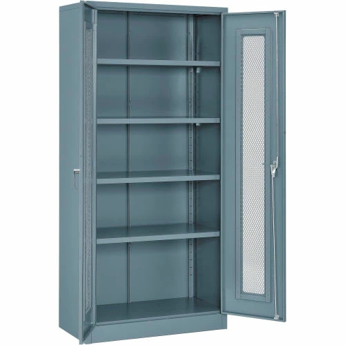 Brand new โ Global Industrial™ Storage Cabinet With Expanded Metal Door Assembled 36x18x78 Gray ๐ฅฐ - Image 9