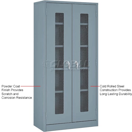 Brand new โ Global Industrial™ Storage Cabinet With Expanded Metal Door Assembled 36x18x78 Gray ๐ฅฐ - Image 19