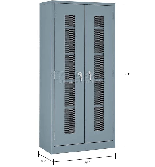 Brand new โ Global Industrial™ Storage Cabinet With Expanded Metal Door Assembled 36x18x78 Gray ๐ฅฐ - Image 23