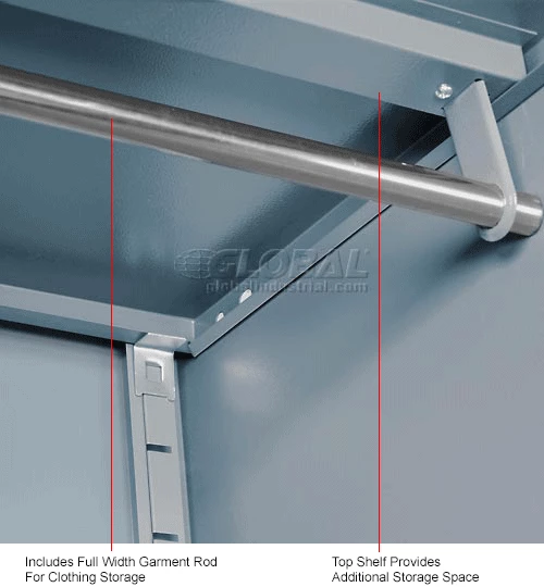 New 👍 Global Industrial™ Wardrobe Cabinet Assembled 36x24x72 Gray 🎉 - Image 19