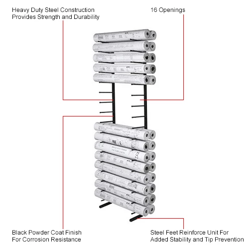 Hot Sale π Brookside Design Vis-i-Rack™ High Capacity Blueprint Storage Rack - 16 Openings π - Image 6