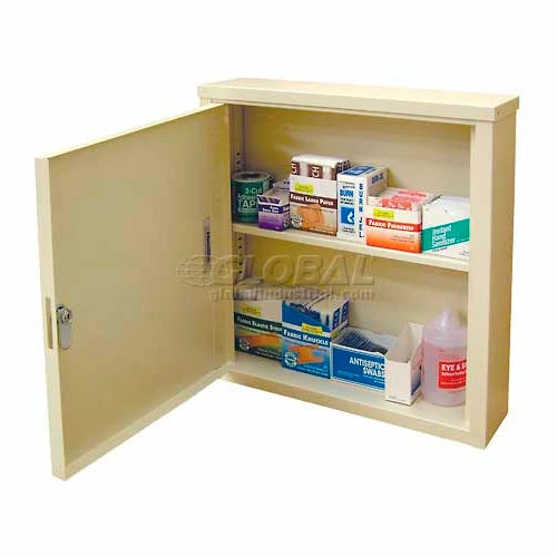 Wholesale 🤩 Omnimed® Wall Storage Cabinet, Ambi-Top, 1 Adjustable Shelf, 16"W x 4"D x 16-3/4"H, Beige ⭐ - Image 2