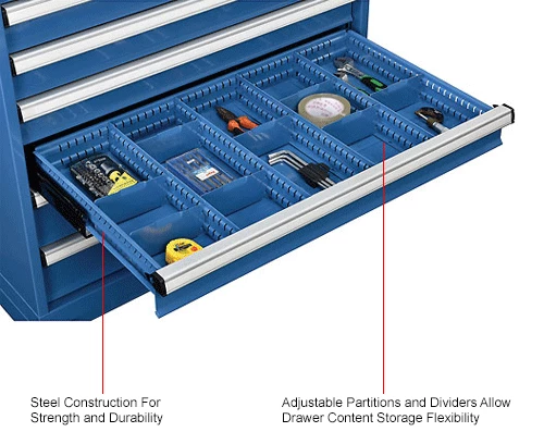 Top 10 π Global Industrial™ Dividers for 4"H Drawer of Modular Drawer Cabinet 36"Wx24"D, Blue π - Image 5