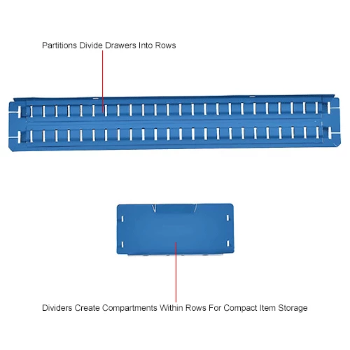 Top 10 π Global Industrial™ Dividers for 4"H Drawer of Modular Drawer Cabinet 36"Wx24"D, Blue π - Image 6