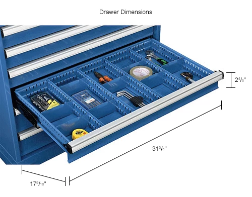 Top 10 π Global Industrial™ Dividers for 4"H Drawer of Modular Drawer Cabinet 36"Wx24"D, Blue π - Image 7