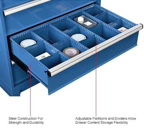 Wholesale π₯ Global Industrial™ Dividers for 8"H Drawer of Modular Drawer Cabinet 36"Wx24"D, Blue β - Image 5