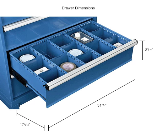 Wholesale π₯ Global Industrial™ Dividers for 8"H Drawer of Modular Drawer Cabinet 36"Wx24"D, Blue β - Image 7