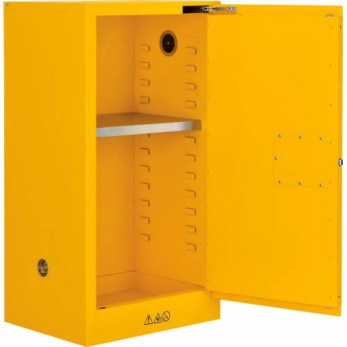 Budget ๐ Global Industrial Flammable Cabinet, Self Close Single Door, 16 Gallon, 23"Wx18"Dx44"H ๐งจ - Image 2