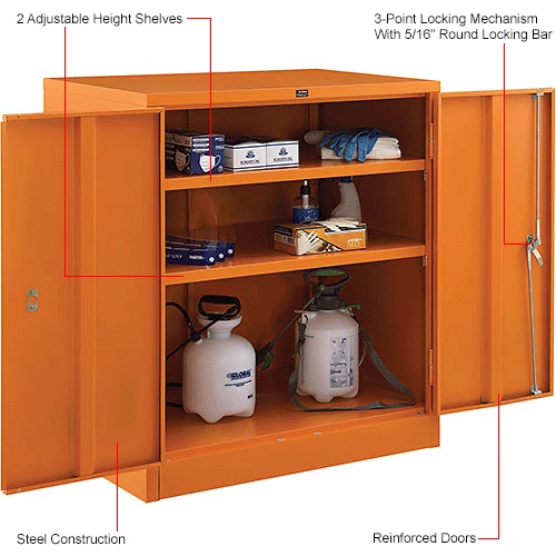 Cheapest ๐ Global Industrial Emergency Preparedness Cabinet, Counter Height, 36"Wx24"Dx42"H, Orange ๐ - Image 22
