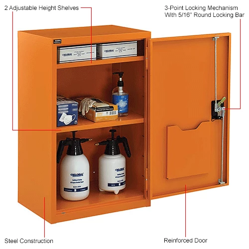Wholesale ๐ Global Industrial Emergency Preparedness Cabinet, Wall Mount, 18"Wx12"Dx26"H, Orange ๐ - Image 21
