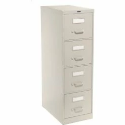 Promo 💯 Global Furniture Group Global™ Vertical File Letter Size 4 Drawer 25"D, Light Gray 😀