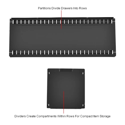 Hot Sale π₯ Global Industrial™ Dividers for 8"H Drawer of Modular Drawer Cabinet 36"Wx24"D, Black π₯° - Image 6