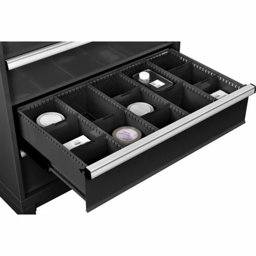 Hot Sale π₯ Global Industrial™ Dividers for 8"H Drawer of Modular Drawer Cabinet 36"Wx24"D, Black π₯° - Image 2